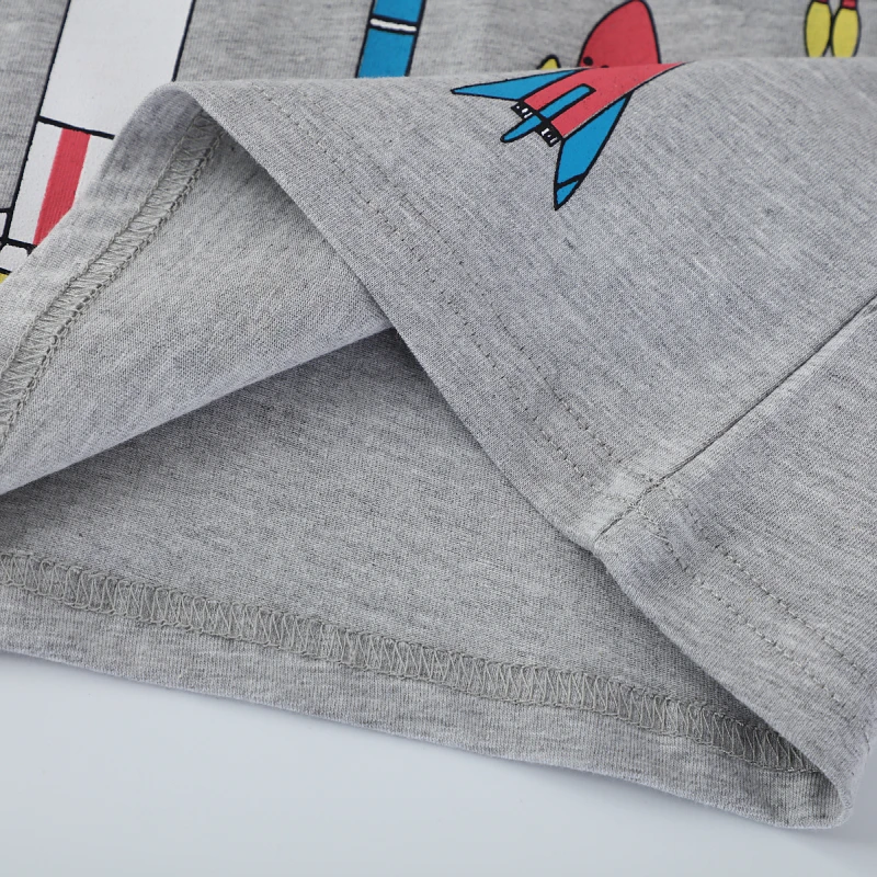 Kids Clothes Children's Clothing 2025 Summer Baby Boys T Shirts Cartoon Rockets Cotton Tops Tees