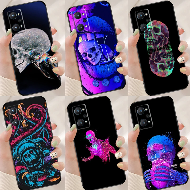 Czaszka Trippy Ośmiornica Etui Dla Oneplus 11 10T Nord 2 3 Lite Realme 10 Pro Plus Gt Neo 5 2T 3T C21Y C30 C33 C35 C55