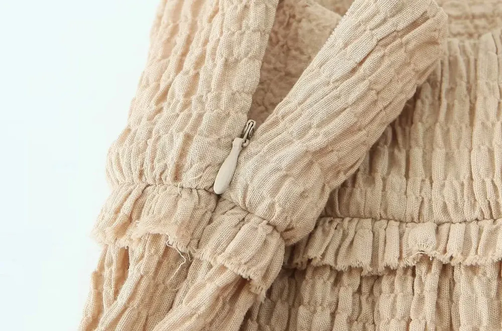TRAF Jumpsuit Women Fashion With Ruffles Textured Wide Leg Jumpsuits Sexy Straight Neck Thin Straps Female Playsuits Mujer