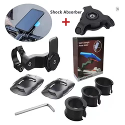 Universal 360° Rotating Detachable and Adjustable Phone Holder for Motorcycles and Bicycles (Black Holder Max)