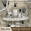 Bathroom Shelf Corner Shower Shelf No Drill Suction Wall Mounted Shampoo triangle Storage Rack Holders Kitchen Accessories 1