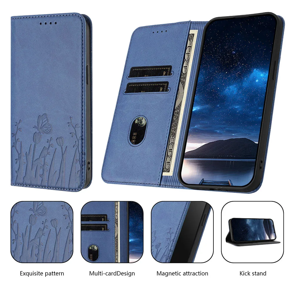 Magnetic Flip Leather Wallet Phone Case - Premium Back Cover