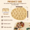 Wood Deviled Egg Tray 24 Holes Deviled Egg Platter Reusable Wood Egg Holder Deviled Egg Plate Elegant Deviled Egg Serving Tray 3