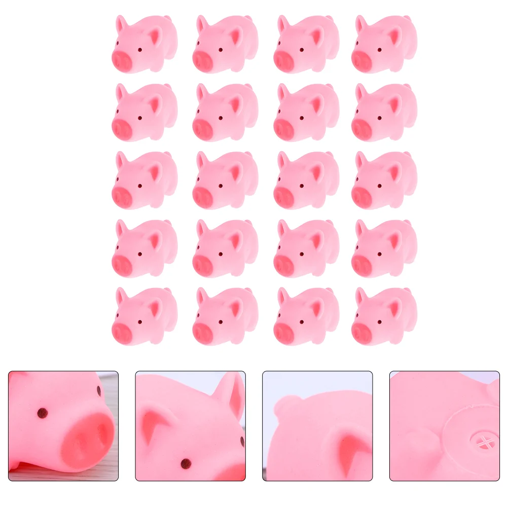 

20pcs Rubber Bath Latex Pigs Bath Interactive Play Water Squirting Bathtime Play for Toddlers Bathtub Beach Pool ( )