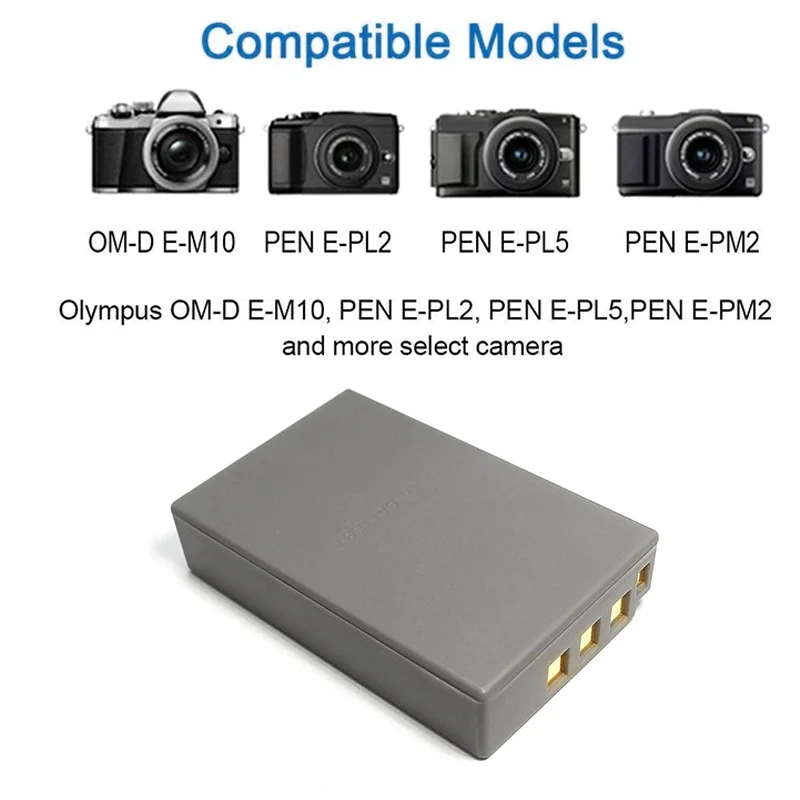 PS-BLS5 BLS-50 BLS-5 Battery for Olympus E-M10 Mark II, OM-D E-M10