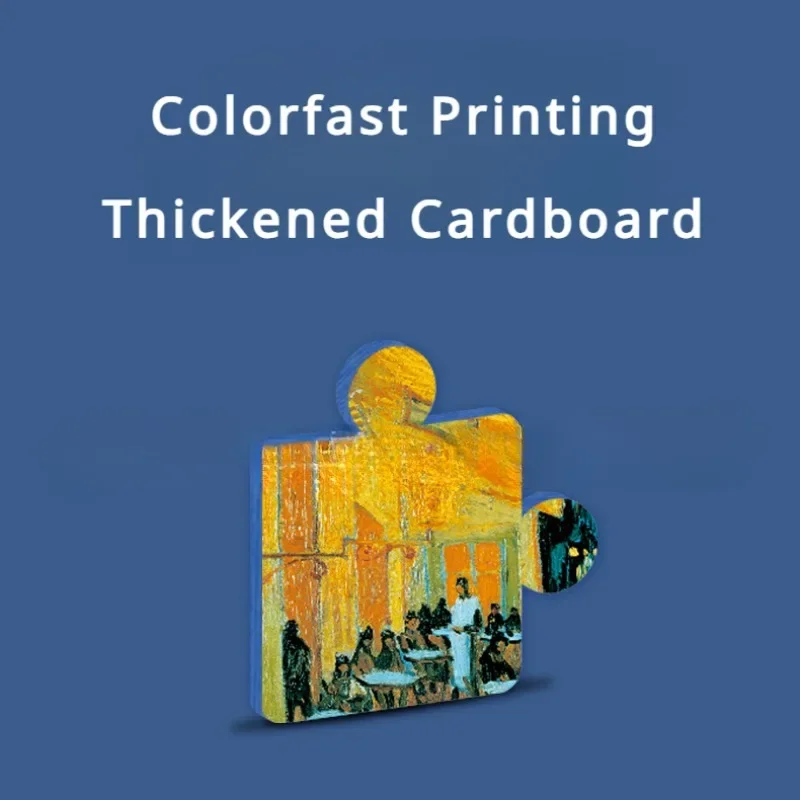45*32cm Paper Jigsaw Puzzle 350 Pieces Cafe Terrace at Night Van Gogh Stress Relief Children Educational Entertainment Christmas 5