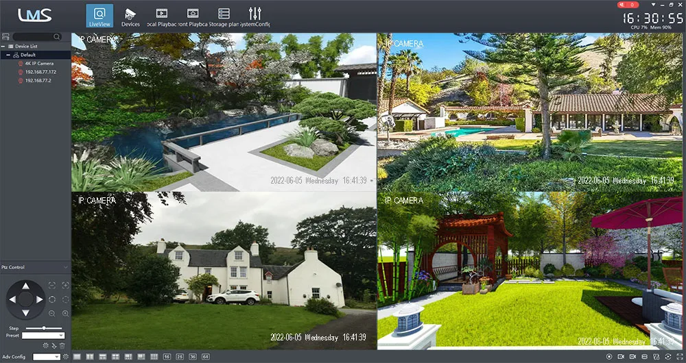 PC tarkvara LAN ekraanipilt