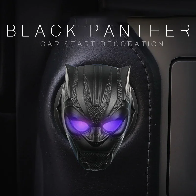 Panther Ein-Klick-Start Schutzhülle dekorative Aufkleber Zünd ring Knopfsc halter dekorative Abdeckung kreative Innen univ