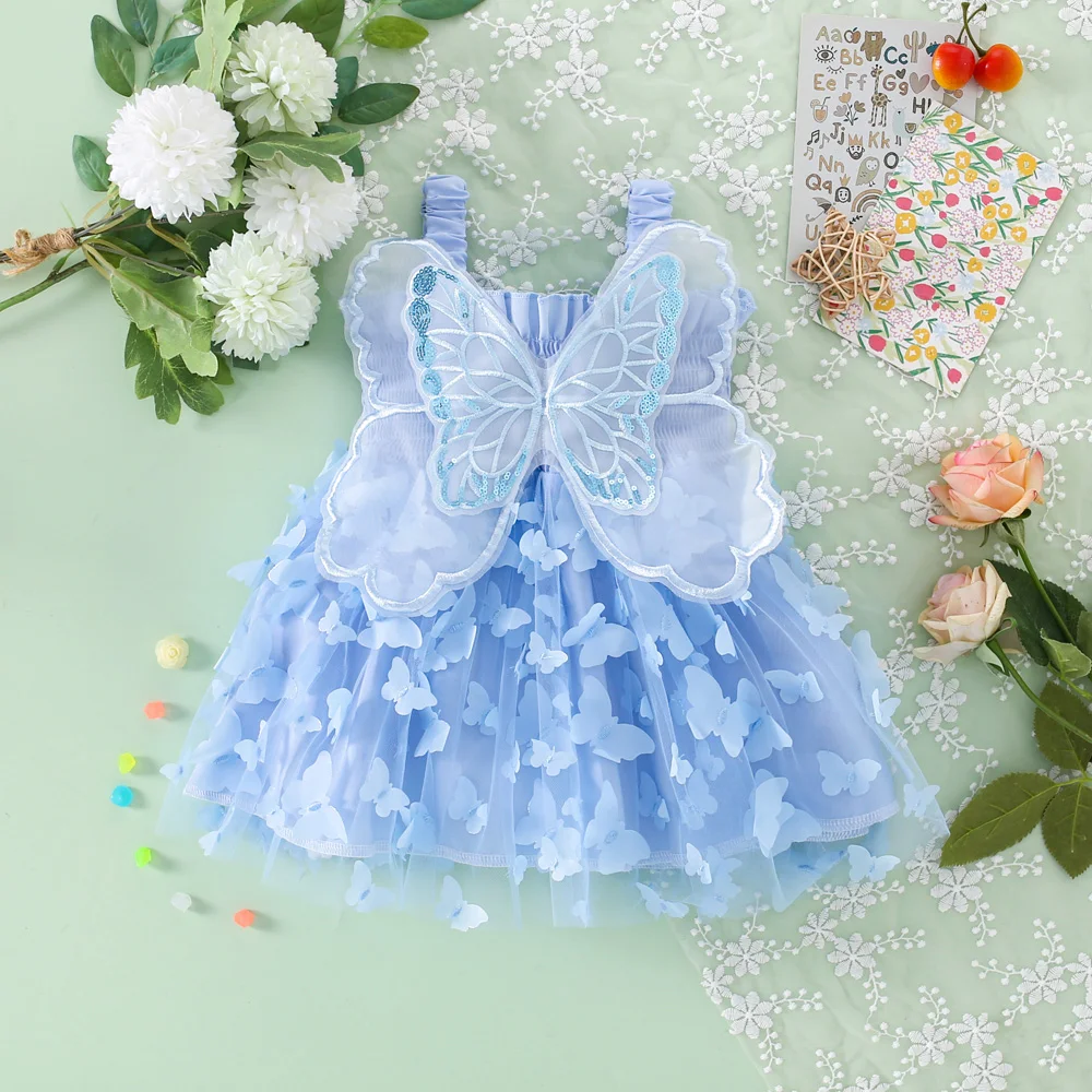 Baby And Girls Summer Transparent Mesh Butterfly Wing Dress Fresh Dress For Baby Girls (0-3 Years Old) S48fea04fa33849998bb8f6d2e19dbbdaQ