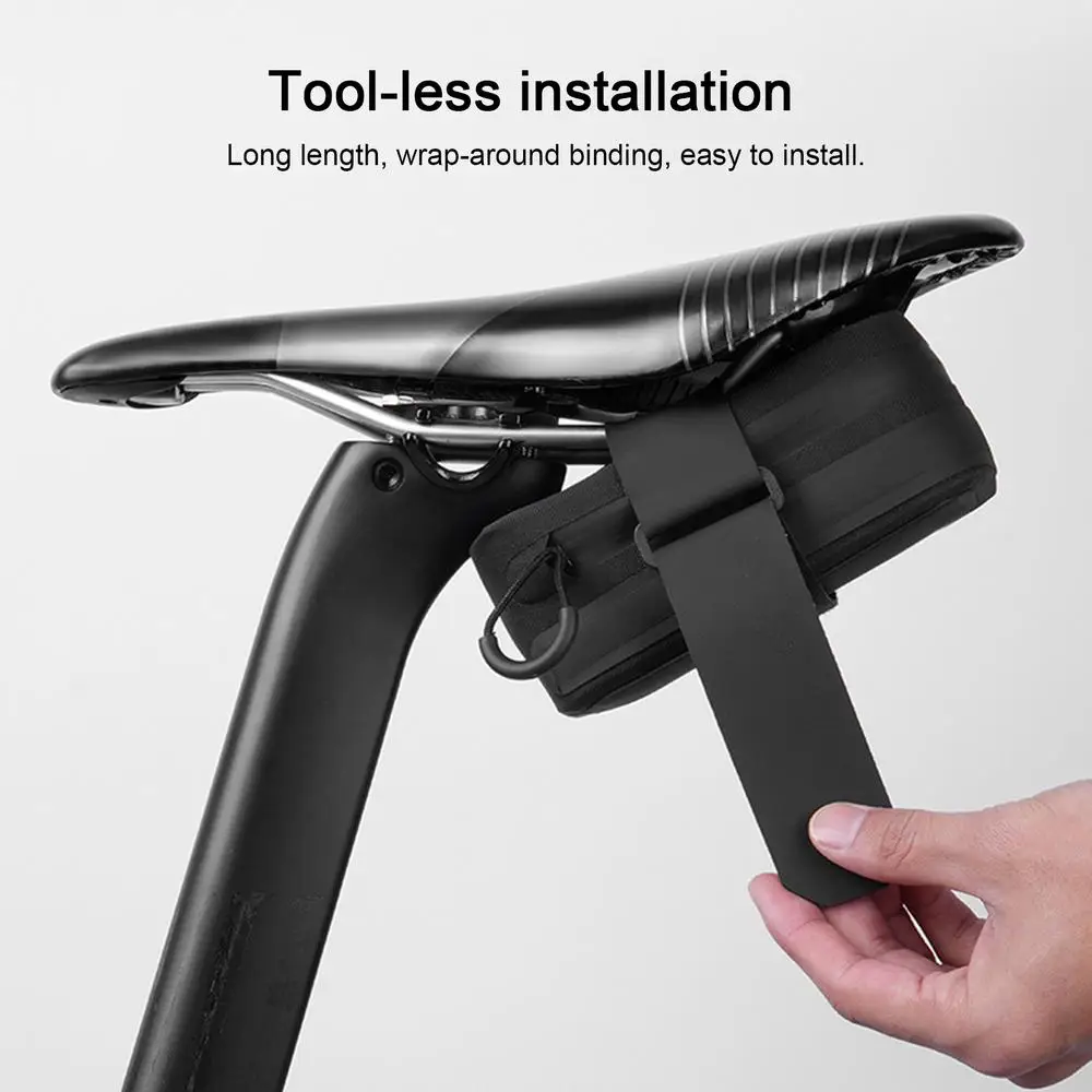 Waterproof Saddle Bags Waterproof Zipper Storage Saddle Bag 0.8L Cycling Wedge Pack Small Waterproof Pouch Cycling Accessories