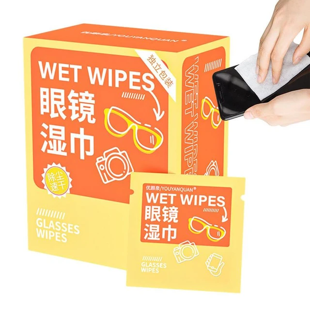 Cleaning Wipes For Lens Cleaner Pre-Moistened 100 Counts Glasses Cleaning  Wipes For Laptop Watch Smartphone