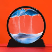 1~7PCS Moving Sand Art Nordic Creative Oranment Liquid Hourglass Flowing Sand Sandscape Round Quicksand Painting Home Decor - Image 4