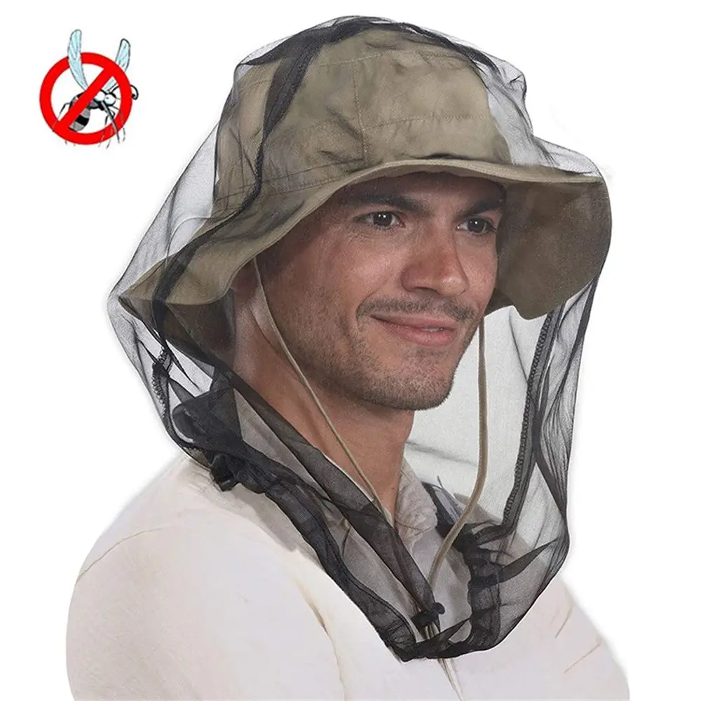 Protector Face Protector Outdoor Fishing Insect Bee Protection Mesh Hat Fishing Cap Head Net Mosquito Hat