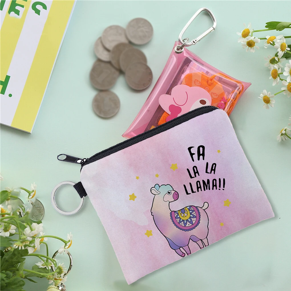 

Chang Purse Water Resistance Cartoon Style Romantic Small Wallet Polyester Women Accessories Multiple Use Mini