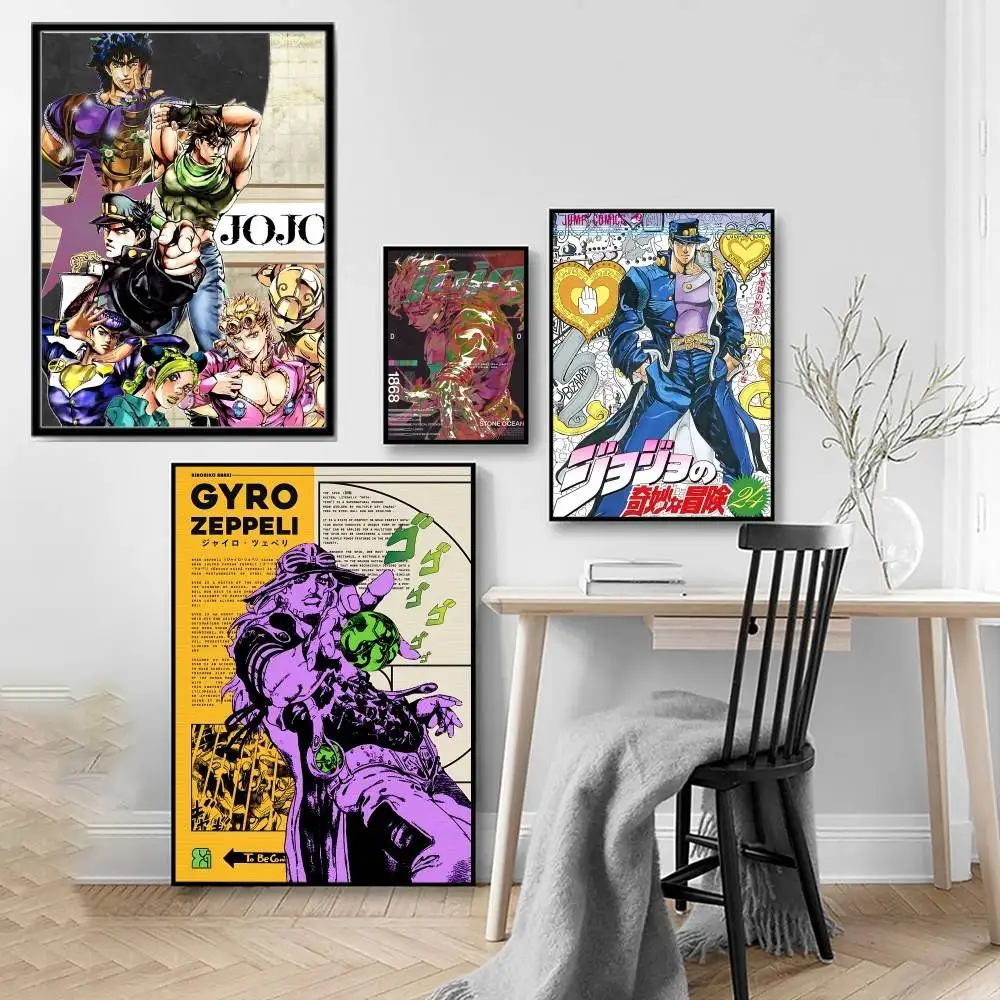JoJo's Bizarre Adventure Retro HD Wall Art Poster Set