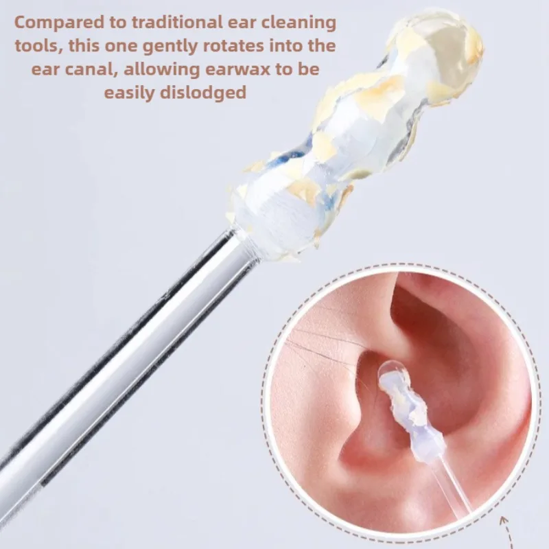 New Sticky Ear Swabs Pick Reusable Ear Cleaner Soft Ear Wax Removal Tool Earwax Remover For Olders Adult Kid