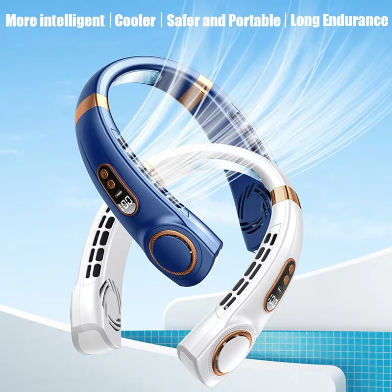 Description Picture 5 of itemNew Neck Air Conditioner Portable Neck Fan Rechargeable Semiconductor Cooling Bladeless Fan Outdoor Personal Fan Wearable Cooler