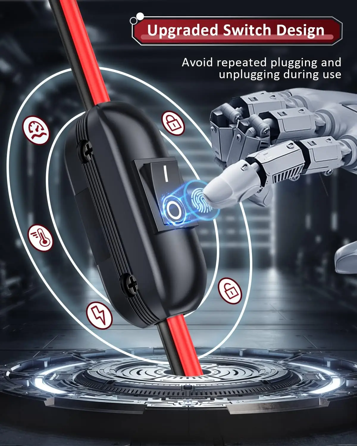 SinLoon Cavo Accendisigari SAE 3m 16AWG – Prolunga 12V 15A Con Fusibile E Indicatore Di Carica - 3