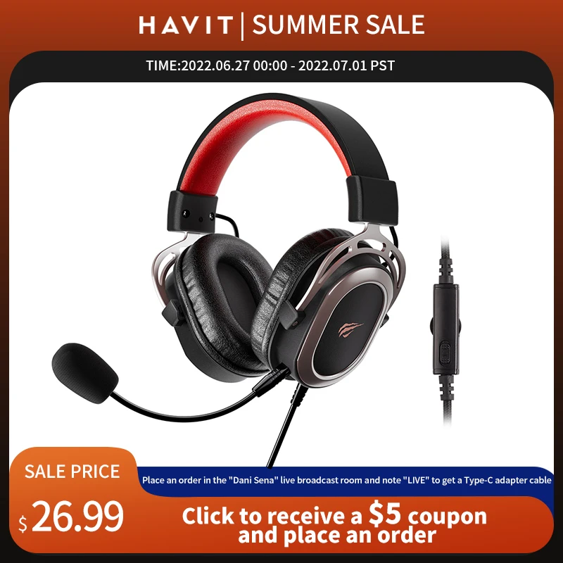 Havit H2008d Wired Gaming Headset With 3.5mm Plug 50mm Drivers Surround Sound Hd Mic For Ps4 Ps5 Xbox Pc Laptop Gamer Headphone - Earphones & Headphones - AliExpress - Апрельский топ товаров с Али