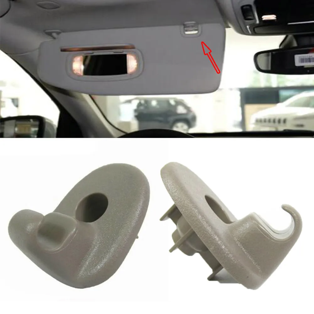 

2Pcs Car Brackets For JEEP LIBERTY KK KJ CHEROKEE KK KJ For DODGE NITRO KA Interior Sun Visor Clips Holders Hook Hanger