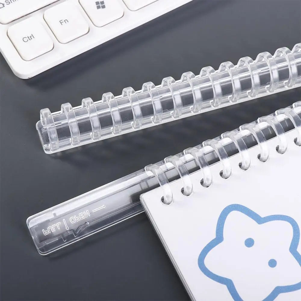 학교 문구 용품 루즈리프 북 바인더 링 바인딩 스파인 바인더 원형 링 플라스틱 콤 바인딩