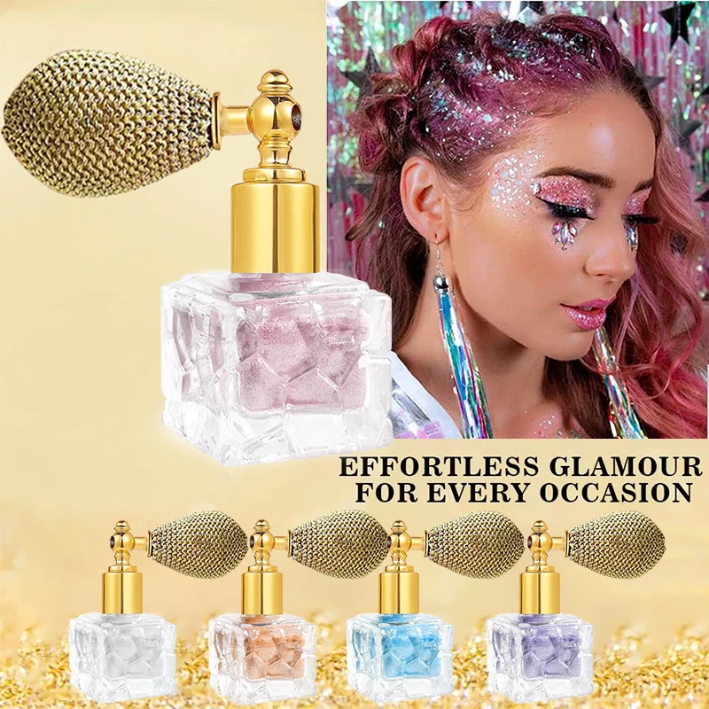 Diamond Highlighter Gloss Powder Spray Illuminator Makeup for Women Shimmer Sparkle Powder for Face and Body Cosmetics Makeup 2