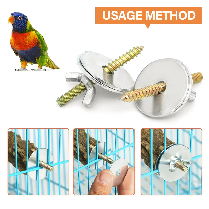 Nut Screw Mount Kits Screws Cage Nuts Hamster Bird Screw Wing Kitspringboard Supplies Breeding Accessories Box Fixing Parrot Bolts Pet Fastenersstand