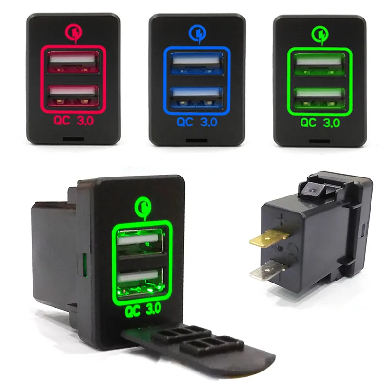 Cargador Universal de teléfono móvil para coche, dispositivo carga de alta de 12V y 24V, doble USB, para TOYOTA 5V, Iphone samsung #294168 - AliExpress