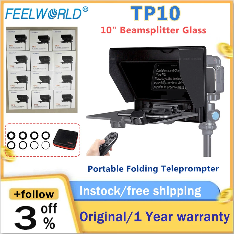 FEELWORLDTP10teleprompterforiPadTabletDSLRCameraSmartphone