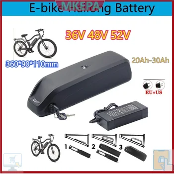 🔋 36-48-52V Per Motore Elettrico Mountain Bike Hailong Batteria Con BMS 20Ah 30Ah, Per Bafang BBS02 BBS03 BBSHD 750W 1000W Ebike. 🔋
