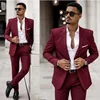 Costume Homme 2024 Fashion Men Wedding Suits Groom Tuxedos 2 Pieces (Jacket +Pants) Business Blazers Slim Fit Plus Size 4