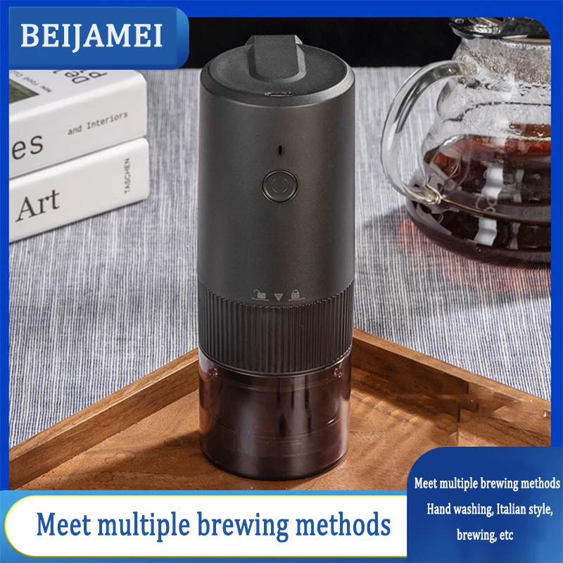 

Upgrade Portable Electric Coffee Grinder TYPE-C USB Charge Stainless Steel Grinding Core Coffee Beans Grinder