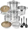 Professional Stainless Steel Induction Cookware Set, Stainless Steel Ceramic Nonstick Pan Set, Impact-bonded Technol 1