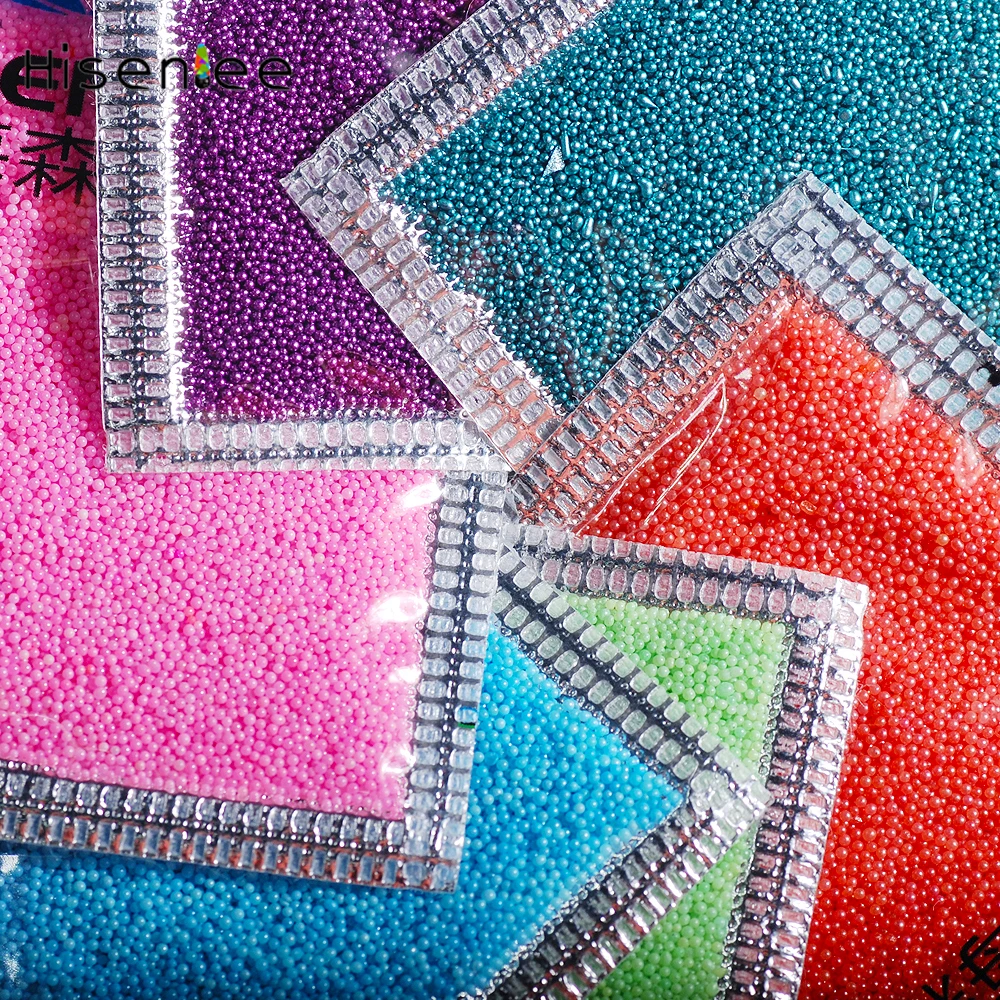 10g Mini Glass Small Beads 14Colors Caviar Beads 3D Nail Art Crystal Glitter  Rhinestones DIY Charms Nail Decorations 5