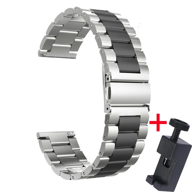 Stainless Steel Smartwatch Strap Replacement - Versatile 20mm/22mm Band