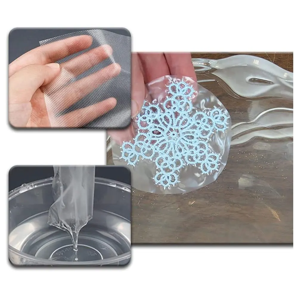 Water Soluble Embroidery Wash Away Cold Water Soluble Film Solute Embroidery Backing 4pcs/set