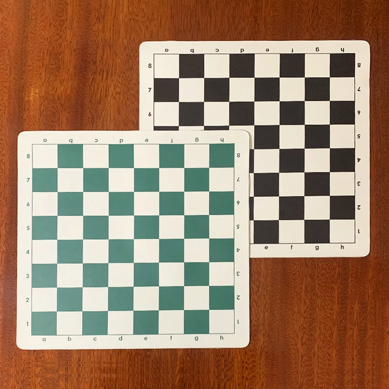 Chess Soft Chessboard Leather Cloth Foldable Portable Chess Mat Children's Student 64 Grid foldable chess board folding chess board