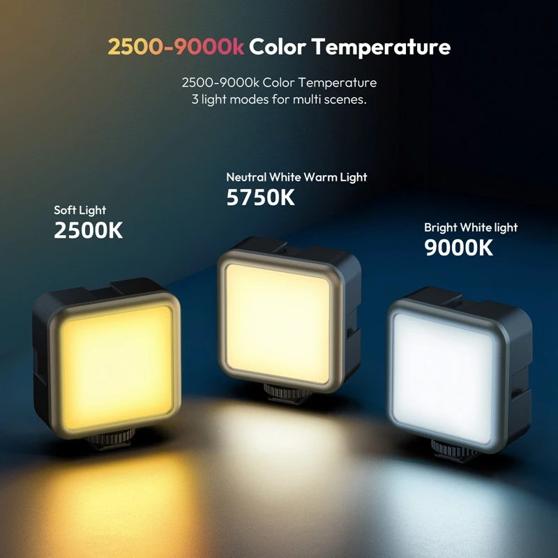Ulanzi VL49 RGB 풀 컬러 LED 비디오 라이트 2500K-9000K 800LUX 자기 미니 필 라이트 확장 3 콜드 슈 2000mAh Type-c 포트