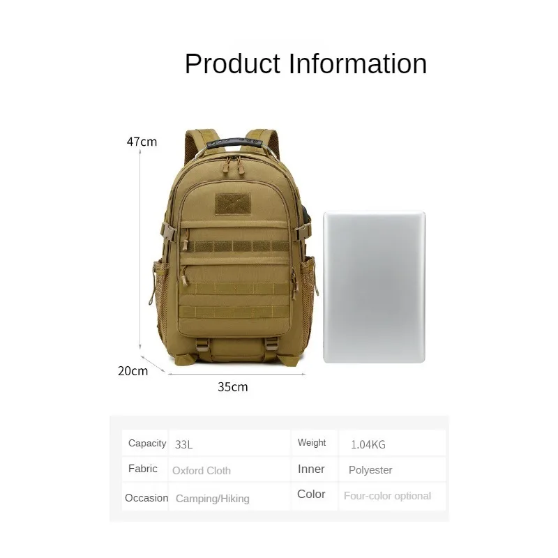 Multifunctional Outdoor Special Tactical Backpack for Men, High-Capacity, Hiking, Camping, Travel, Mountaineering Bag, 20L 4