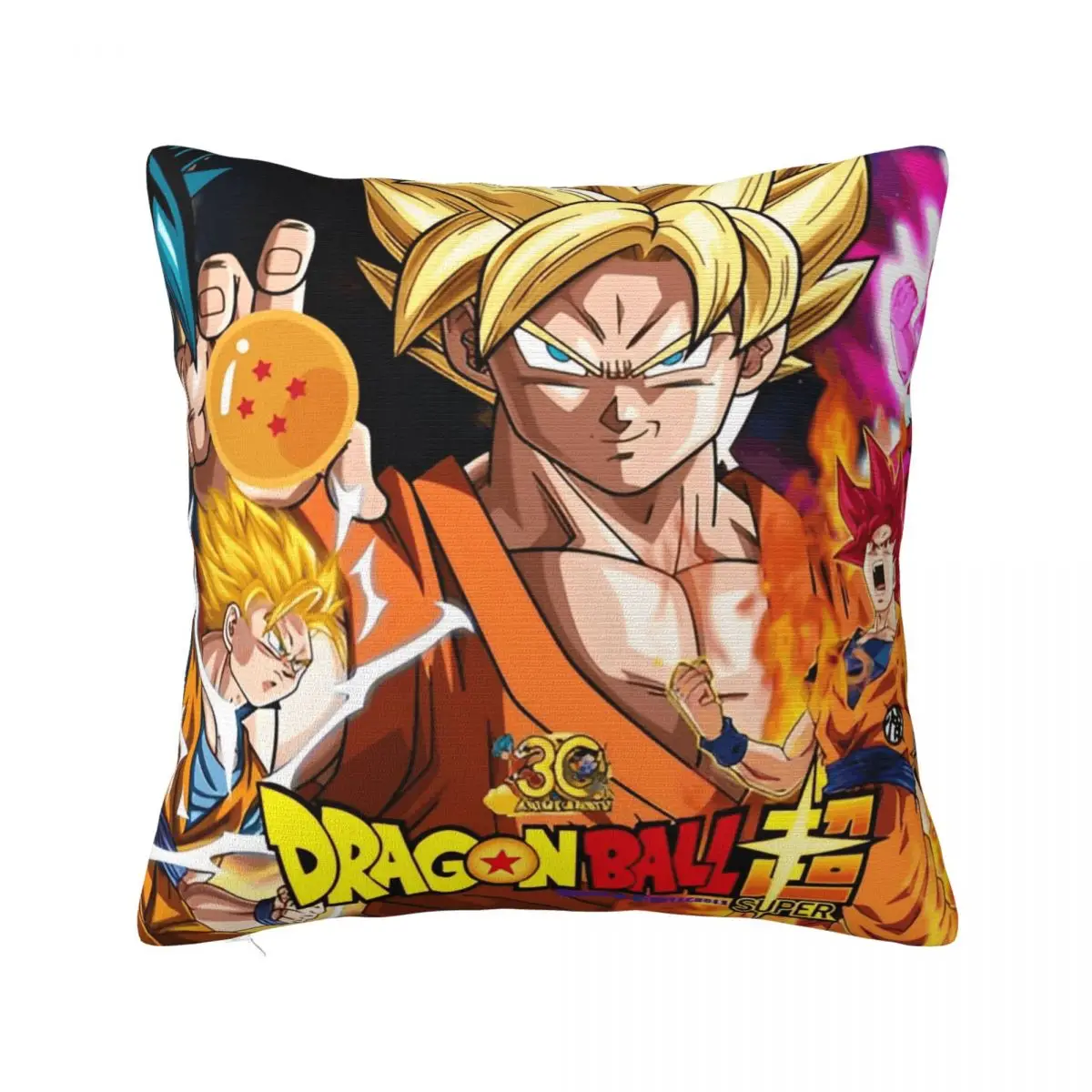 ドラゴンボール Z 正方形枕ケースポリエステルクッションソファ超