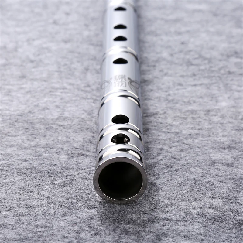 Professional Titanium Alloy Tube CDEFG Key 8 Holes Flute Chinese Dizi Metal China Classic Musical Instruments B-flat major