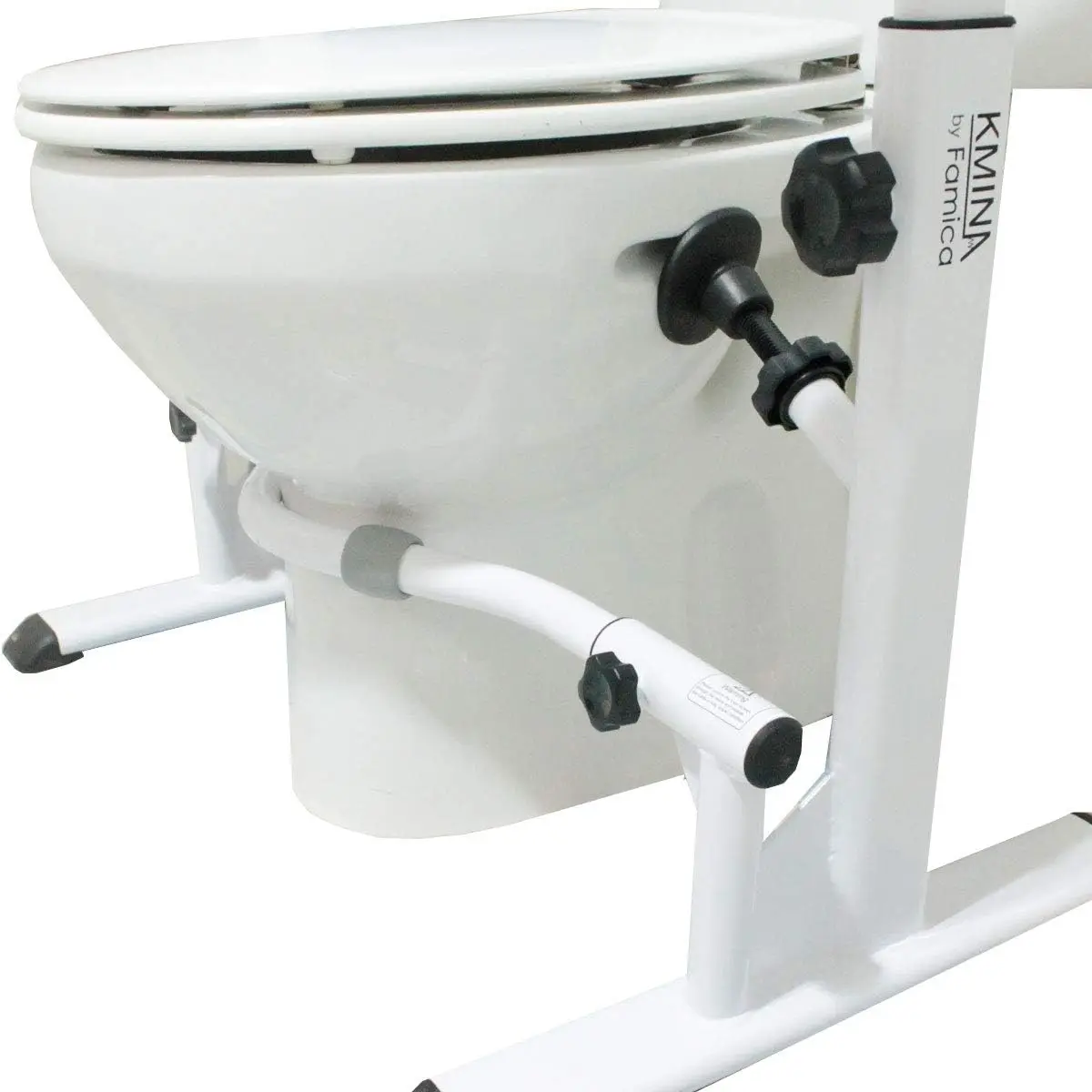 Toilet Safety Rails for Seniors (330 lbs), Frame with Arms, Adjustable Height and Width, Grab Bars