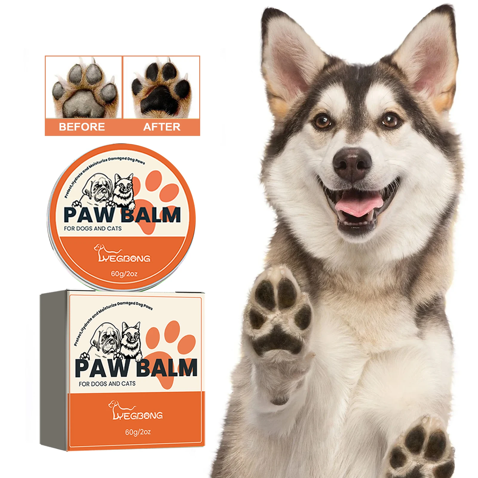 PetPawCareCreamsDryNosesPawSoothingProtectionCrackSoother