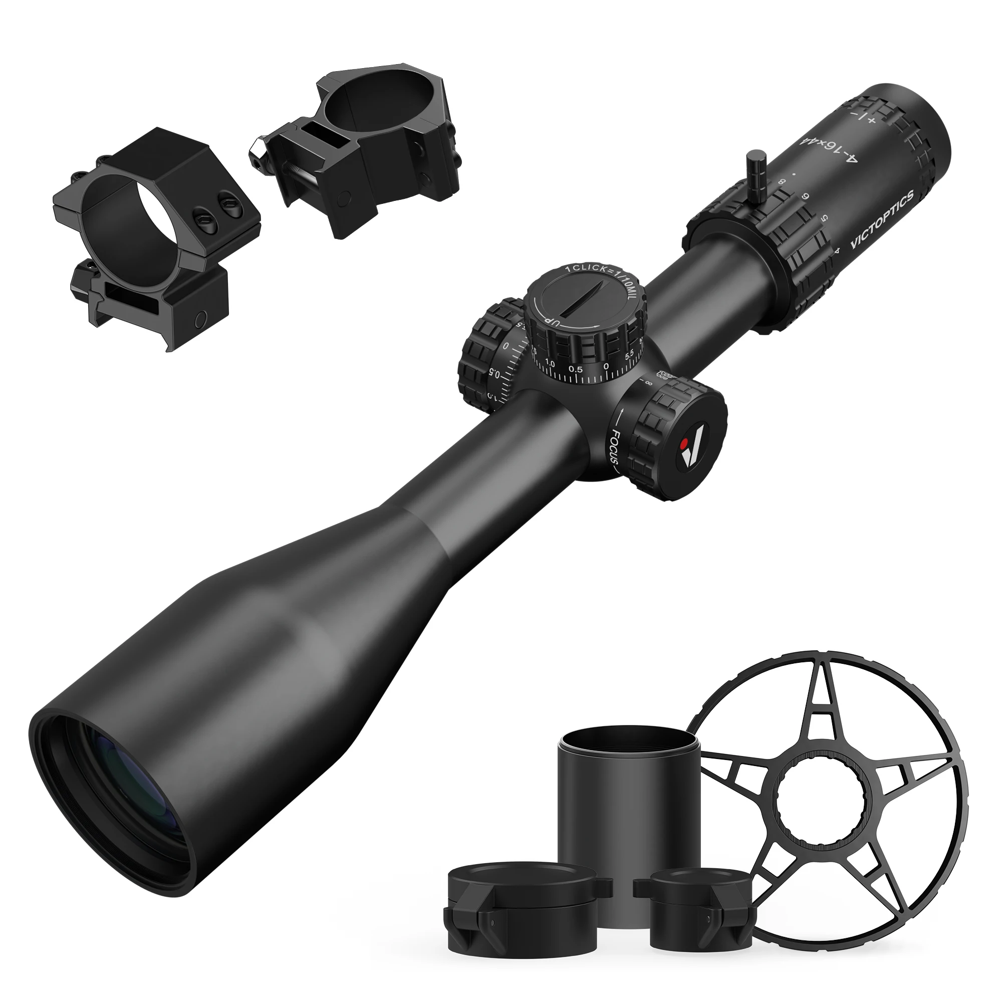 VictOptics S4 4-16x44 SFP Riflescope,Crystal Clear Optics