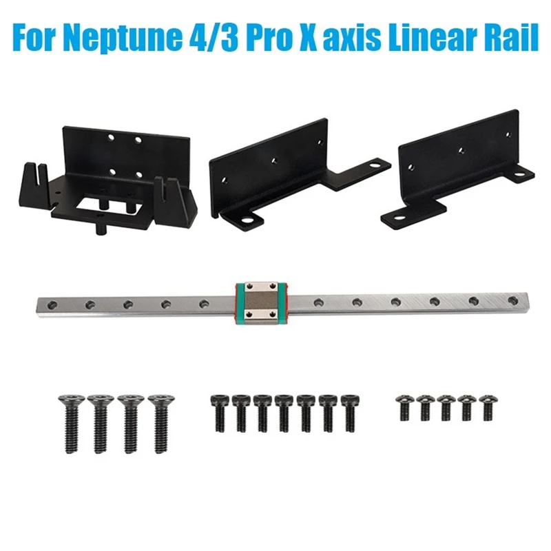 

For Neptune 4/3 Pro X Axis Linear Rail Upgrade Conversion Kit MGN12 Linear Guide Rail For Neptune 3 Pro 3D Printer Accessories