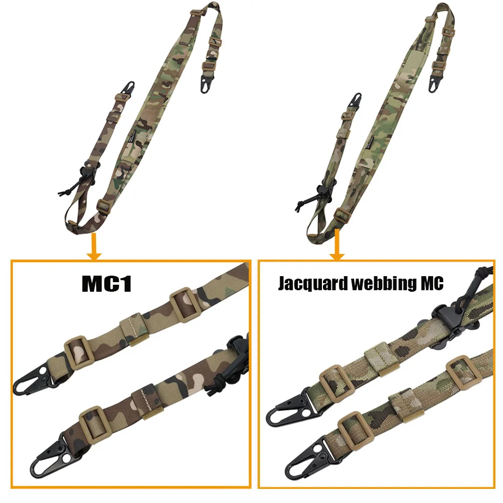 Jagd Gewehr Taktische Sling Abnehmbare 2-Punkt Gepolsterte Kampf Modulare Gun Sling Schießen Strap Zubehör MC MCBK – Detail 1