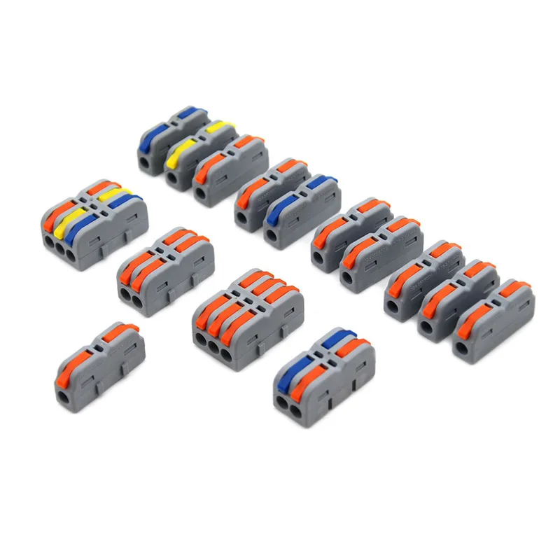 Mini Wire Connector Universal Compact Led Strip Lighting Electric Splice Quick Conductor Push-In Cable Splicing Terminal Blocks