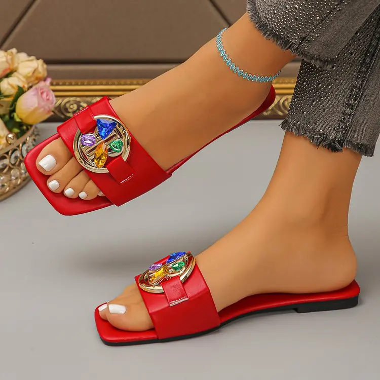 Damen-Slipper 2026: Neue Designer-Flachsandalen für den Sommer – Sexy Designer-Schuhe für Damen, atmungsaktive Strand-Slipper, einfarbige Slides für Damen – Detail 19