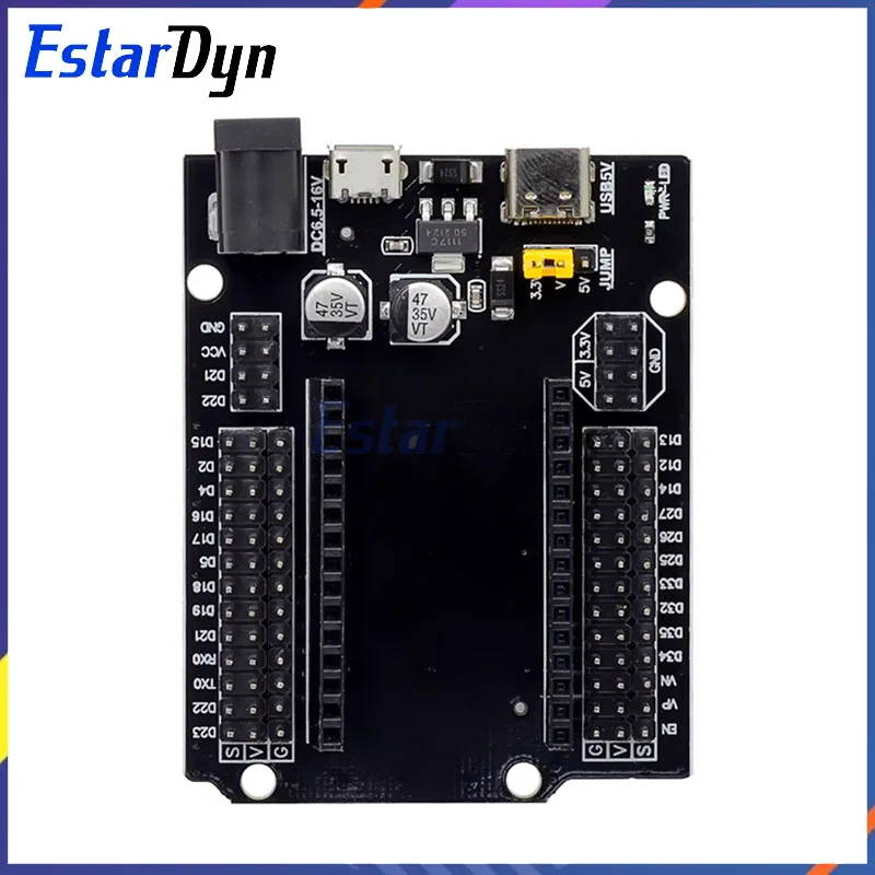 Enhanced ESP32 Development Board with Type-C USB and WiFi+Bluetooth Connectivity