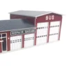 1/160 N Scale Buildings Train Railway Layout Modern Repair BUS Garage Model DIY toys for children modeling hobby gifts 3